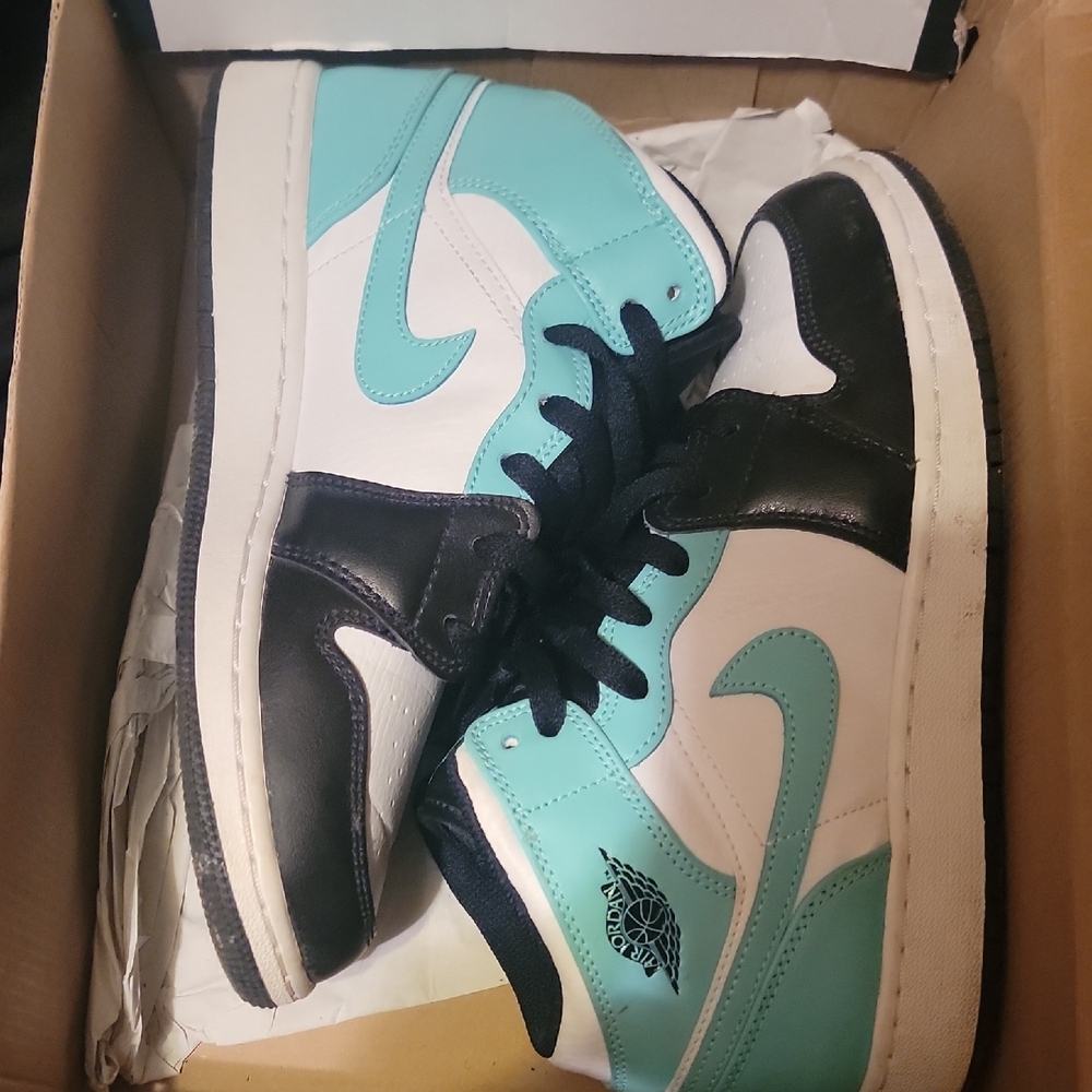 Nike Air Jordan Black and Teal Sneakers